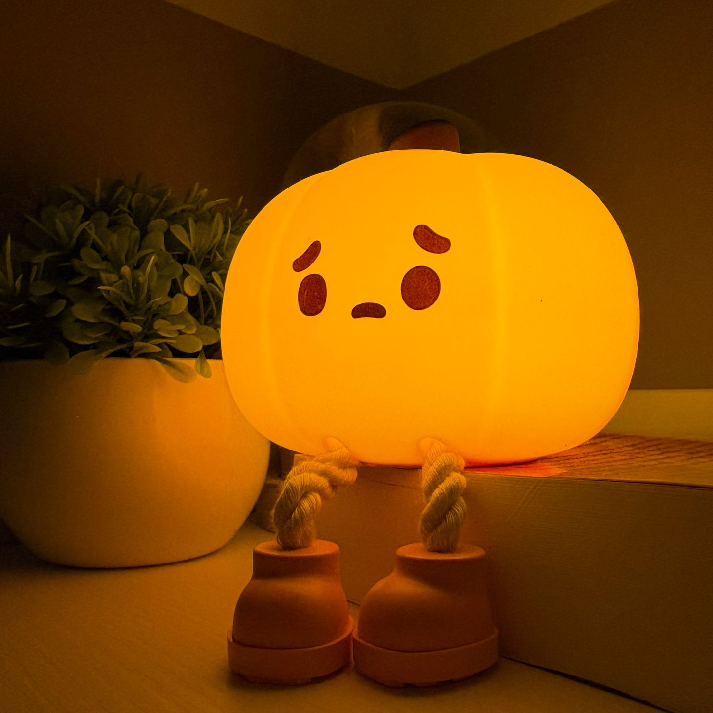 🎃Pequeña calabaza de silicona con iluminacion led - Pumpkii
